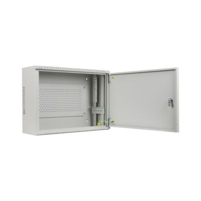 7. Lanberg Rack-Schrank, Wandmontage, 19" 4U+3U, 540x200, flaches Profil, grau (montiert)