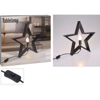 12. Dekorativer Stern mit LED-Beleuchtung, 35 cm, Schwarz