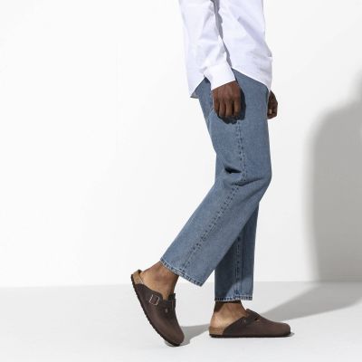 4. Birkenstock Boston Habana Clogs aus geöltem Leder, normale Weite, Damen-/Herrenschuhe (0860131)