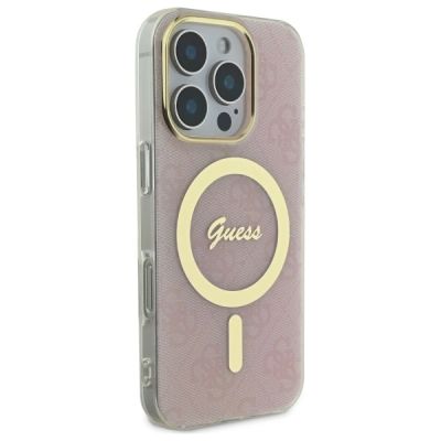 4. Guess IML 4G MagSafe Hülle für iPhone 16 Pro Max – Pink