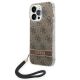 Guess GUOHCP14LH4STW iPhone 14 Pro 6.1 "braun / braun Hardcase 4G Print Strap