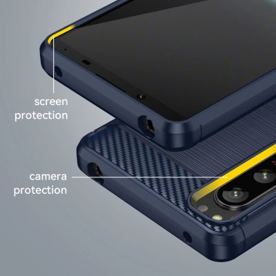 7. Thunder Case Xiaomi Poco M4 5G Silikon-Rüstungshülle blau