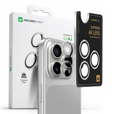 10. AmazingThing AR 3 Linsenglas Vollklares gehärtetes Glas für iPhone 16 Pro / 16 Pro Max - Transparent