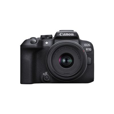 Canon EOS R10 + RF-S 18-45mm F4.5-6.3 IS STM spiegellose Kamera, 24,2 MP CMOS, 6000 x 4000 Pixel, Schwarz