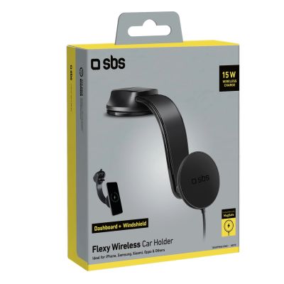 2. Smartphone-Halterung mit SBS-Induktionsladegerät TESUPPMAG15W2115W kompatibel mit MagSafe – Schwarz