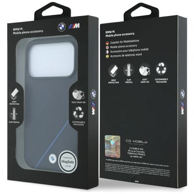 8. BMW M Tire Track Blue Line MagSafe Hülle für iPhone 18 Pro / 17 Pro – Marineblau