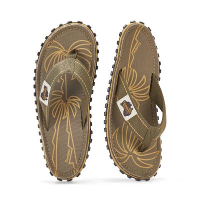 2. Gumbies Herren-Flip-Flops ISLANDER FLIP-FLOP PALM LEAF KHAKI