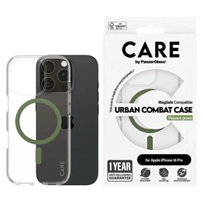 CARE by PanzerGlass Flagship Case iPhone 16 Pro 6,3" grün/grün MagSafe 1370