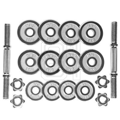 7. Barbells in a CHROME HMS suitcase 2x7,5kg STC15