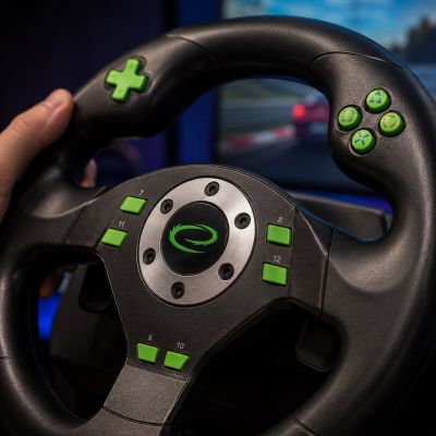 21. Esperanza Drift EGW101 Lenkrad (PC, PS3; schwarz)