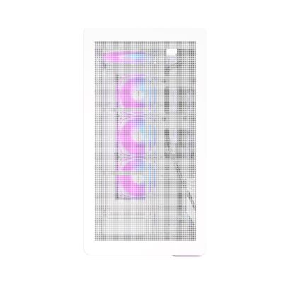 7. Montech KING 15 PRO PC-Gehäuse, Mini-Gehäuse, mATX, gehärtetes Glas, RGB – weiß