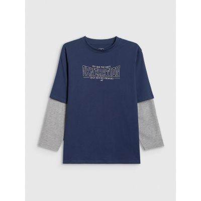 8. Lockeres Langarmshirt mit Aufdruck für Jungen 4F 4FJRSS26TLONM631-31S