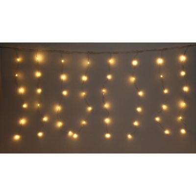 13. Weihnachtsbaumbeleuchtung, Lichtvorhang für den Außenbereich/Innenbereich, 400 LEDs, 200 x 200 cm, mit Fernbedienung, warmweiß