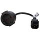Akyga AK-PC-10A Kabel (C14 / IEC C14 / IEC 320 C14 M - Schuko F; 0,15 m; schwarz)