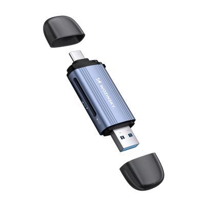5. Wozinsky WCR-5G Speicherkartenleser für SD und microSD, USB-A 3.0 / USB-C 3.0, Aluminium – Grau