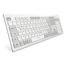 Sharkoon OfficePal K30W weiße Tastatur für Zuhause/Büro, USB, QWERTZ, Deutsch, Weiß