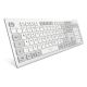 Sharkoon OfficePal K30W weiße Tastatur für Zuhause/Büro, USB, QWERTZ, Deutsch, Weiß