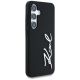 4. Karl Lagerfeld Silikon Metall Signature Logo Samsung Galaxy S25 Hülle schwarz