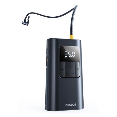 3. Baseus PrimeTrip VA1 75W 2-in-1 Reifenkompressor mit Taschenlampe und 6000mAh Powerbank – Schwarz