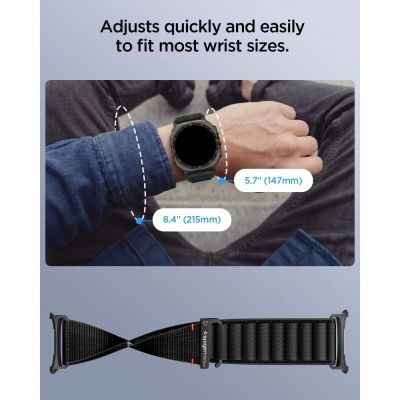 7. Spigen WBF1 Armband für Samsung Galaxy Watch Ultra 47 mm – Schwarz
