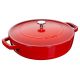 7. Tiefe Schmorpfanne mit Deckel Staub – 24 cm, Rot