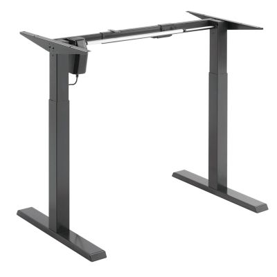 Elektrisch höhenverstellbarer Schreibtisch von Ergo Office, grau, max. Höhe 123 cm, 80 kg - ohne Tischplatte, für Steh- und Sitzarbeit, ER-433
