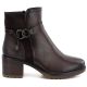 7. Gefütterte Damen-Ankle-Boots mit Blockabsatz, braun, Potocki SZ12873