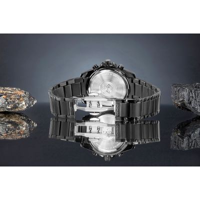 6. Giewont Chronograph Saphirschwarze Titan Herrenuhr GW3970-B1