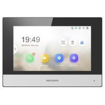 HIKVISION DS-KH6320-WTE1 Video-Türsprechanlagenmonitor 17,8 cm (7 Zoll) Schwarz, Silber