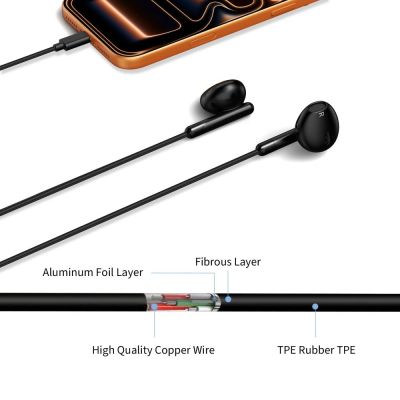 3. Tech-Protect Ultraboost Core G4 USB-C-Kopfhörer (kabelgebunden) – Schwarz