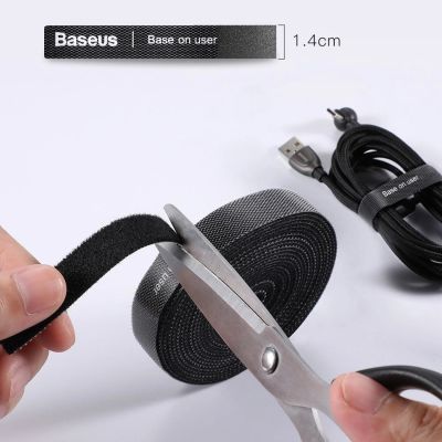 16. Baseus Rainbow Circle Klettbänder - Klettband Klettkabel-Organizer 3m grau (ACMGT-F0G)