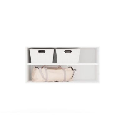 2. OPENO 100 Aufsatz, weiß – modulares Garderobenregal, 100 cm, für das Schlafzimmer