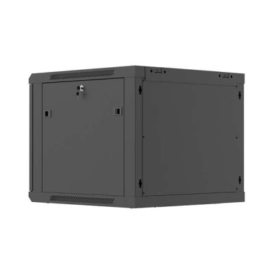 14. Lanberg 19" 9U 600x600 schwarzer Wandschrank mit perforierten Türen (flach verpackt)
