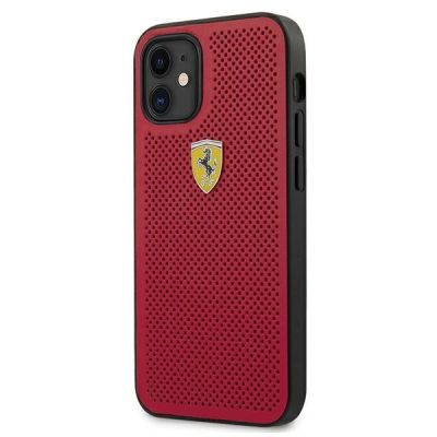2. Ferrari FESPEHCP12SRE iPhone 12 mini 5.4" rot/rot Hardcase On Track Perforated
