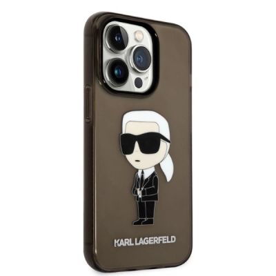 4. Karl Lagerfeld KLHCP14LHNIKTCK iPhone 14 Pro 6.1" schwarz/schwarz Hardcase Ikonik Karl Lagerfeld