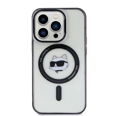 3. Karl Lagerfeld KLHMP15XHCHNOTK iPhone 15 Pro Max 6,7" transparentes Hardcase IML Choupette`s Head MagSafe