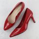 6. Damen-Pumps aus Lackleder, rot, Sergio Leone 1336
