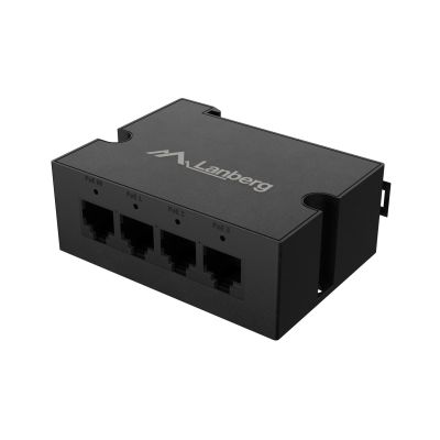 7. LANBERG Switch PoE-Extender 1x Eingang 3x Ausgang 1GB Ethernet DIN-Schiene 90W