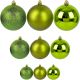2. Dekorative Plastikkugeln, Safe, 46 Stück, grüner Glimmer