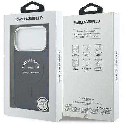 8. Karl Lagerfeld Karl RSG Logo MagSafe Hülle für iPhone 17 Pro - Blau