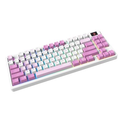 2. MSI FORGE GK600 TKL Kabellose Gaming-Tastatur Violett USB + Bluetooth QWERTZ Spanisch Pink, Lila, Weiß