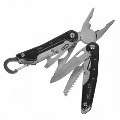AZYMUT Turon Multitool - 10 Werkzeuge + Karabiner + Gürtelholster (H-P224108)