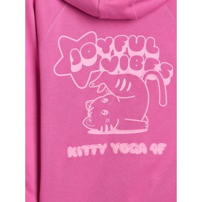 8. Mädchen-Sweatshirt mit Kapuze, offen, 4F 4FJRAW25TSWSF2439-54S