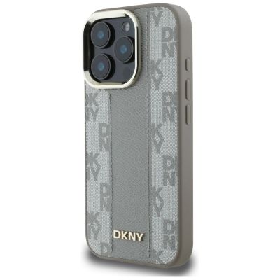 2. DKNY Magsafe iPhone 16 Pro Hülle mit Karomuster - Beige