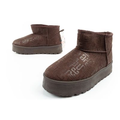 8. Lee Cooper Damen Winter Schneestiefel Modische Fellgefütterte Stiefelette Dunkelbraun