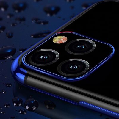 4. Clear Color Silikon Gel Electroplating frame Handyhülle Schutzhülle für Samsung Galaxy A22 4G schwarz