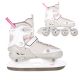 2. NH18188A 2-in-1 GRAU-ROSA GRÖSSE L (39–43) HOCKEY-INLINE-SKATES MIT AUSTAUSCHBAREM HOCKEY-SCHLITTSCHUH