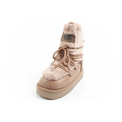 3. D.Franklin Damen Winter Schneestiefel, modisches Fellfutter, braun hoch