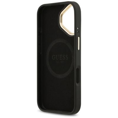 7. Guess 4G Logo Plate MagSafe Hülle für iPhone 17 - Schwarz