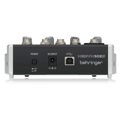 3. Behringer 502S – Kompakter 5-Kanal-Analogmixer mit USB-Schnittstelle, speziell entwickelt für Podcasting, Streaming und Heimaufnahmen